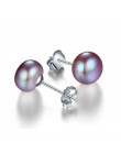 100% oryginalne słodkowodne białe perłowe kolczyki biżuteria srebrne kolczyki dla kobiet super oferta z szkatułce 2019 nowość