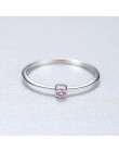 CZCITY oryginalna 925 Sterling Silver VVS zielony Topaz obrączki dla kobiet minimalistyczny cienki koło klejnot pierścionki biżu