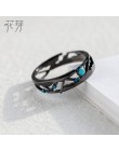 Thaya CZ droga mleczna czarne pierścienie niebieski jasny cyrkonia pierścionki biżuteria ze srebra próby 925 dla kobiet Lover Vi