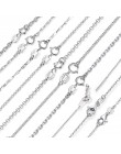 Oryginalna 925 Sterling Silver Chain naszyjnik kobieta moda długi naszyjnik ze srebra próby 100% naszyjnik ślubne ozdobne biżute