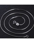 Oryginalna 925 Sterling Silver Chain naszyjnik kobieta moda długi naszyjnik ze srebra próby 100% naszyjnik ślubne ozdobne biżute