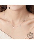 INZATT prawdziwe 925 Sterling srebrny geometryczny okrągły Choker naszyjnik dla kobiet mody minimalistyczny biżuterii urocze akc