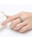 Jellystory 925 srebrny pierścionek z okrągłym szafirowym kamień cyrkonowy Fine Jewelry Ring dla kobiet Wedding Party Gift wholes