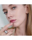 Kwiat 925 srebro Fine Jewelry Trendy pierścionek zaręczynowy Femme dla kobiet obrączki Anillos De Plata 925 De Ley C046