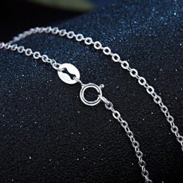 Oryginalna 925 Sterling Silver Chain naszyjnik kobieta moda długi naszyjnik ze srebra próby 100% naszyjnik ślubne ozdobne biżute