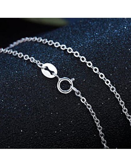 Oryginalna 925 Sterling Silver Chain naszyjnik kobieta moda długi naszyjnik ze srebra próby 100% naszyjnik ślubne ozdobne biżute