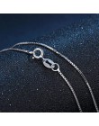 Oryginalna 925 Sterling Silver Chain naszyjnik kobieta moda długi naszyjnik ze srebra próby 100% naszyjnik ślubne ozdobne biżute