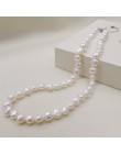 DMNFP398 naturalna perła słodkowodna naszyjnik czarny/biały/różowy/purpurowe perły naszyjnik drobna perła biżuteria dla kobiet