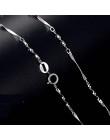 Oryginalna 925 Sterling Silver Chain naszyjnik kobieta moda długi naszyjnik ze srebra próby 100% naszyjnik ślubne ozdobne biżute