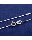Oryginalna 925 Sterling Silver Chain naszyjnik kobieta moda długi naszyjnik ze srebra próby 100% naszyjnik ślubne ozdobne biżute