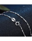 Oryginalna 925 Sterling Silver Chain naszyjnik kobieta moda długi naszyjnik ze srebra próby 100% naszyjnik ślubne ozdobne biżute