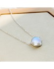 Thaya 55cm Aurora naszyjnik Halo kryształowy kamień s925 srebrny skala lekki naszyjnik dla kobiet elegancki biżuteria prezent