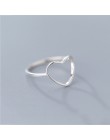 INZATT oryginalna 925 Sterling Silver minimalistyczny pierścień dla kobiet Wedding Hollow serce biżuteria śliczny prezent na wal