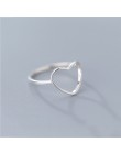 INZATT oryginalna 925 Sterling Silver minimalistyczny pierścień dla kobiet Wedding Hollow serce biżuteria śliczny prezent na wal