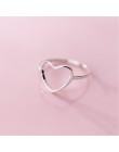 INZATT oryginalna 925 Sterling Silver minimalistyczny pierścień dla kobiet Wedding Hollow serce biżuteria śliczny prezent na wal