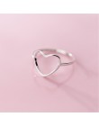 INZATT oryginalna 925 Sterling Silver minimalistyczny pierścień dla kobiet Wedding Hollow serce biżuteria śliczny prezent na wal