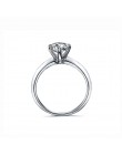 925 srebro pierścionek 1ct 2ct 3ct klasyczny styl diamentowa biżuteria Moissanite pierścionek wesele pierścionek jubileuszowy dl