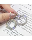 Nowy 925 srebrna igła rhinestone koło kryształ z Swarovskis kolczyki temperament koreański osobowość dziki dzień matki prezent