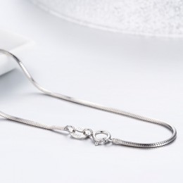 8 rozmiar dostępny prawdziwe 925 Sterling Silver naszyjniki Slim cienki wąż naszyjnik łańcuszkowy damski łańcuszek dla dzieci bi