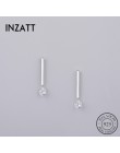 INZATT OL minimalistyczny kij Bar cyrkon stadniny kolczyki 2018 100% 925 srebro Fine Jewelry dla kobiet Party Trendy Accessorie