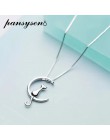 PANSYSEN czysta 925 Sterling Silver kot urok wisiorek naszyjniki dla kobiet nowa moda Jewely małe Chokers naszyjniki Fine Jewelr