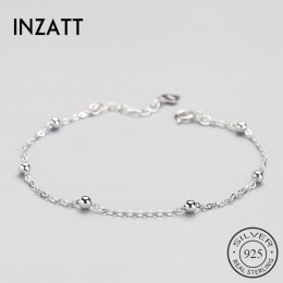 INZATT Real 925 przekładka ze srebra wysokiej próby korale bransoletka minimalistyczna Fine Jewelry dla kobiet przyjęcie urodzin