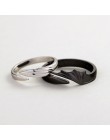 Silvology 925 srebro anioł i diabeł pierścionki dla par oryginalna kreatywna tekstura romantyczne pierścionki dla zakochanych fe