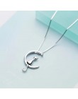 PANSYSEN czysta 925 Sterling Silver kot urok wisiorek naszyjniki dla kobiet nowa moda Jewely małe Chokers naszyjniki Fine Jewelr