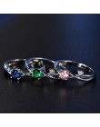 PANSYSEN moda 100% prawdziwy szafir srebrny 925 pierścień kobiet 5mm okrągły klejnot pierścionek zaręczynowy biżuterii Ringen Dr