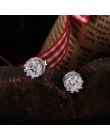 OMHXZJ hurtownie moda biżuteria korona naturalny kryształ AAA cyrkon 925 kolczyki sztyfty ze srebra wysokiej próby YS29