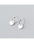 INZATT prawdziwe S925 srebro minimalistyczny okrągły koralik klasyczne kolczyki Hoop dla kobiet mody Party doskonałe akcesoria d