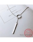 Nowości 925 Sterling Silver długi koło naszyjniki i wisiorki dla kobiet moda biżuteria srebrna