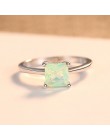 CZCITY Emerald proste kobiet cyrkon kamień palec serdeczny 925 Sterling Silver kobiety biżuteria Prom obrączki ślubne marki prez
