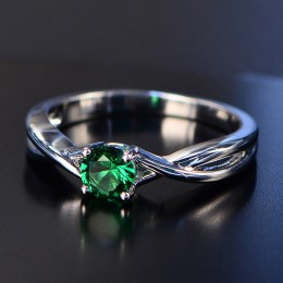 PANSYSEN moda 100% prawdziwy szafir srebrny 925 pierścień kobiet 5mm okrągły klejnot pierścionek zaręczynowy biżuterii Ringen Dr