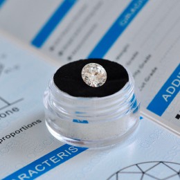 Luźny moissanit 1.0ct Carat 6.5mm GH kolor okrągły Brilliant Cut VVS1 pierścień bransoletka biżuteria DIY materiał Lab diament