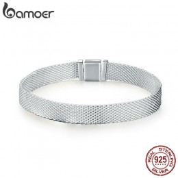 BAMOER bransoletki ze sznurków Hot 925 Sterling Silver Metropolitan Style kobiety modne bransoletki biżuteria prezent 17CM-20CM 