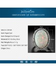 Jellystory Trendy srebro 925 biżuteria pierścień owalny kształt Opal kamień cyrkonowy pierścienie dla kobiet Wedding Party preze