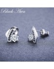 [Czarny AWN] kolczyki ślubne dla kobiet oryginalna 925 Sterling Silver biżuteria czarny spinel kamień Boucle D'oreille Brincos T