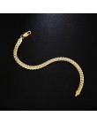 LEKANI 925 srebro bransoletka fine jewelry 5MM 20cm wąż płaski męski łańcuch bransoletka Armband/pulsera dla mężczyzn