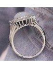 Jellystory Trendy srebro 925 biżuteria pierścień owalny kształt Opal kamień cyrkonowy pierścienie dla kobiet Wedding Party preze