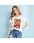 Lato 2019 Vintage Harajuku śmieszne estetyka biała para T-Shirt kobiety moda na co dziń z nadrukiem z krótkim rękawem topy Camis