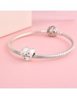 DALARAN Heart Shape miłość srebro urok 925 przyjaźń siostry koralik pasuje oryginalny bransoletka typu Charm Pandora DIY biżuter