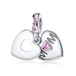 DALARAN Heart Shape miłość srebro urok 925 przyjaźń siostry koralik pasuje oryginalny bransoletka typu Charm Pandora DIY biżuter