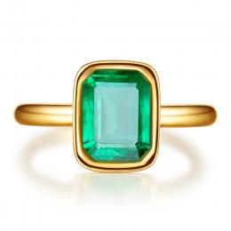 PANSYSEN 18K złoty kolor naturalny szmaragd pierścienie dla kobiet w stylu Vintage prawdziwe srebro 925 pierścień mężczyzna mark