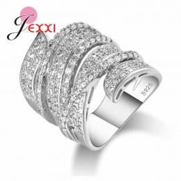 Luksusowy urok duży pierścionek dla kobiet ślub powołanie biżuteria wysokiej jakości kochanka dziewczyna prezent urodzinowy popu