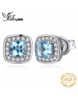 JewelryPalace poduszka oryginalne niebo niebieski topaz stadniny kolczyki 925 srebro kolczyki dla kobiet koreański kolczyki biżu