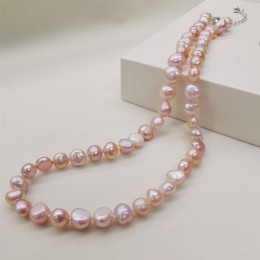 DAIMI naturalna perła słodkowodna naszyjnik w stylu klasycznym czarny/biały/różowy/purpurowe perły naszyjnik dla kobiet