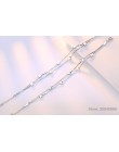 925 srebro bransoletka kwadratowe pudełko gwiazda podwójny łańcuch regulowana bransoletka Anklet dla kobiet pulseira S-B167