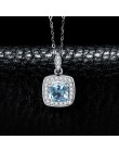 JewelryPalace naturalny niebieski Topaz wisiorek naszyjnik 925 Sterling Silver kamienie szlachetne Choker komunikat naszyjnik ko