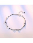 Koreański moda wielowarstwowa 925 Sterling Silver biżuteria matowe pięcioramienna gwiazda korale Box kobiet bransoletka SB13